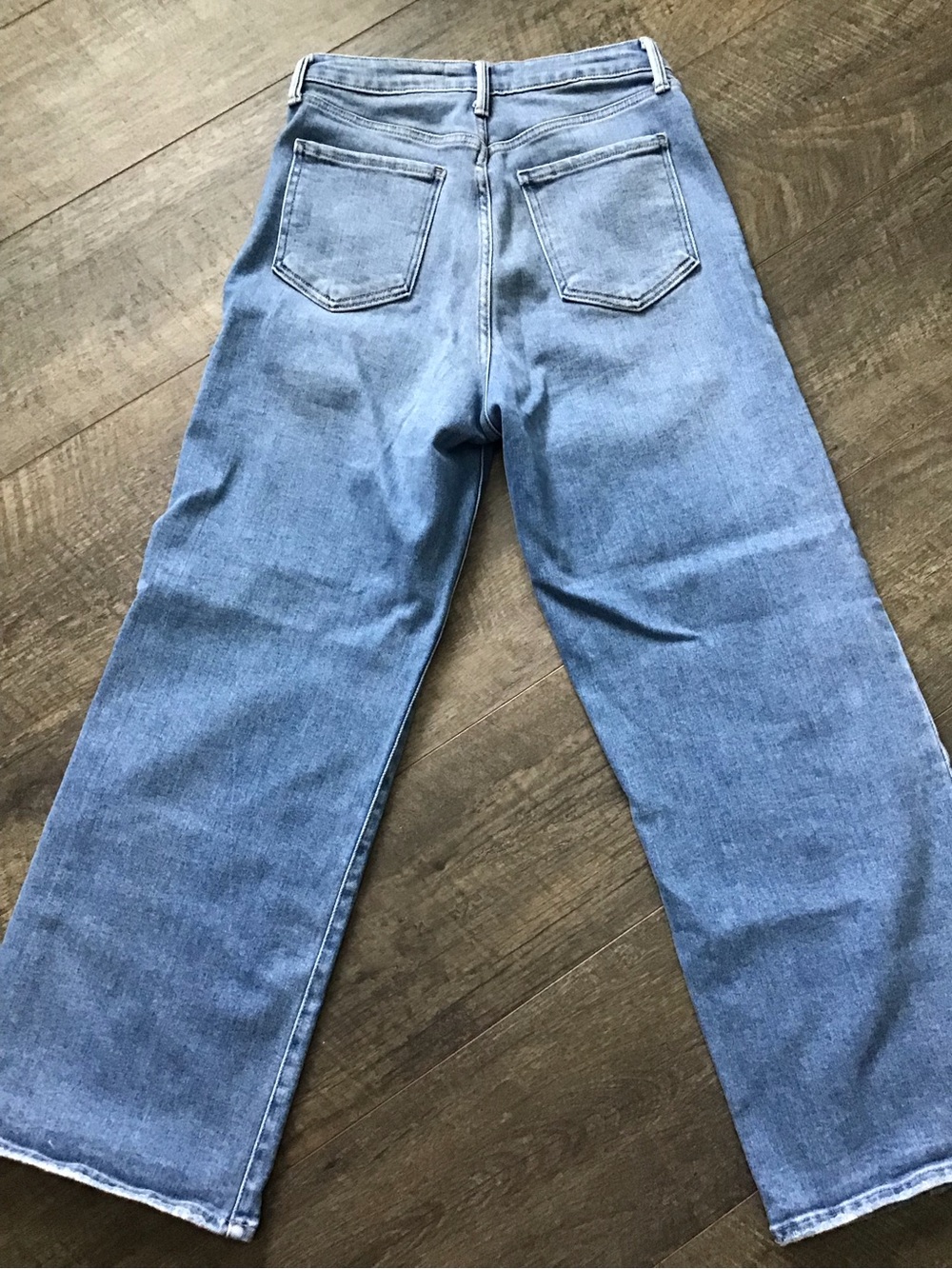Just Black The patch pocket  Medium Blue High-Rise Wide-Leg Jeans - Picture 6 of 8